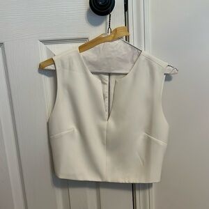 CROPPED ZIP UP BACK TOP